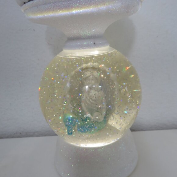 (#104) Bath Body Works Lighted Mermaid Pearl Water Globe 3-Wick Candle Holder - Picture 8 of 8